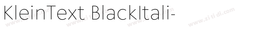 KleinText BlackItali字体转换